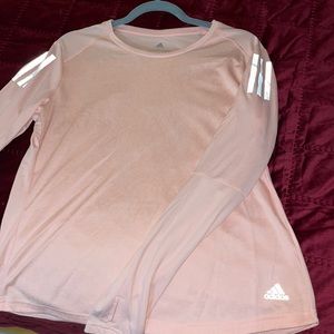 Light pink adidas long sleeve top